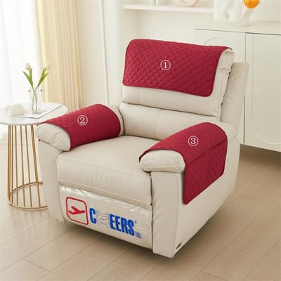 Relaxfauteuil Bankmat Effen Kleur Antislip Fauteuil Bankhoes Vuilafstotende Armleuning Handdoek Vier Seizoenen Universeel Bankkussen voor Thuis