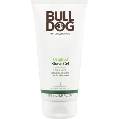Bulldog Skincare For Men, Original Scheergel + Aloë Vera, 5.9 fl oz (175 ml) brown