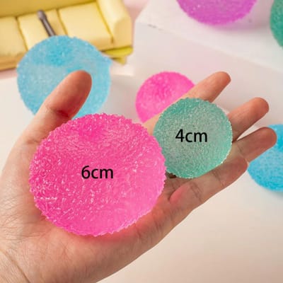 Grandes Boules Sensorielles Douces Anti-Stress Texture Gel à Mémoire Jouets Fidget Doux Soulagement de l'Anxiété Boule à Presser pour Autisme/TDAH Cadeaux de Fête Cadeau blue