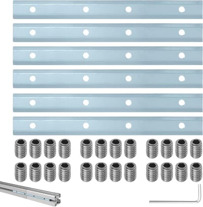 6 Stuks 30 x 30 Rechte Verbinder, Aluminium Profiel Connector voor T-Groef Platen, Inclusief M6 x 8 Schroeven voor Bouw van Aluminium Structuren, Zilver