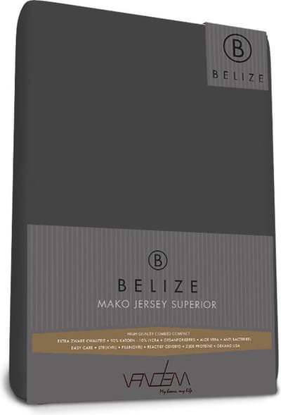 Van Dem - Belize  - Topper Mako Jersey 120 x 200 cm antra