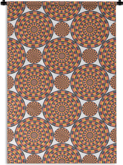 Wandkleed - Wanddoek - Mandala - Mexico - Patroon - 120x180 cm - Wandtapijt