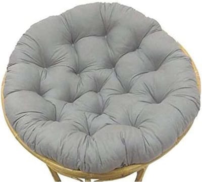Zitkussen Rotan Egg Chair - Hangmat kussen Mat - Comfortabel Zitten - 10cm Dikke Vulling - 132cm - Grijs