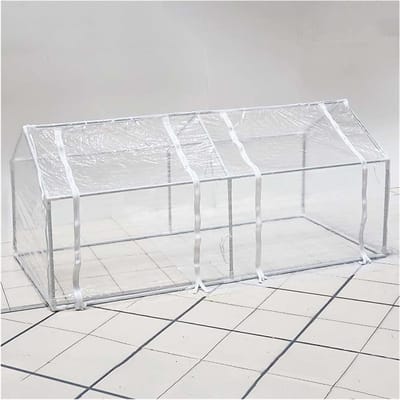 Draagbare Tunnel Kas - Plantenkas Groeihuis - Planten Beschermen - Gegalvaniseerd Staal Frame - 200x100x80cm - Transparant