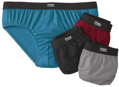 ATLAS FOR MEN - Set van 4 effen onderbroeken - Heren - Verkrijgbaar in grote maten - XL