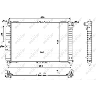 Radiator, motorkoeling Economy Class NRF 53902A