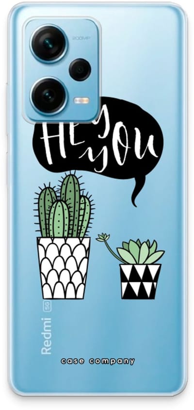 Case Company® - Hoesje geschikt voor Xiaomi Redmi Note 12 Pro Plus hoesje - Hey you cactus - Soft Cover Telefoonhoesje - Bescherming aan alle Kanten en Schermrand