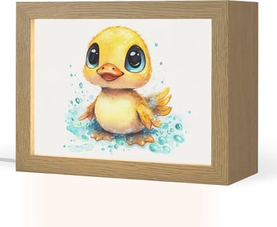Nachtlampje 20x15 cm - Kinder lampje - Eendje - Badeend - Geel - Tafellamp kinderkamer - Slaapkamer lamp - Bedlamp kinderen - Kinderlampje stopcontact - Wandlamp babykamer - Nachtlampjes