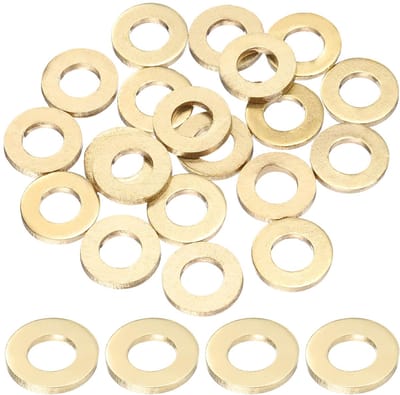 20 stuks M6 messing platte schijven 12 mm binnendiameter x 6 mm buitendiameter x 1,5 mm dikte metalen afdichtringen metrische afdichtringen sluitringen voor schroeven moeren