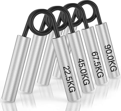 Hand Grip 4Pack , 22,5KG-157,5KG Metaal Handgreep Spieropbouw Onderarm Hand Pols, Hand Grip Spieropbouw voor Handkrachttraining en Blessureherstel