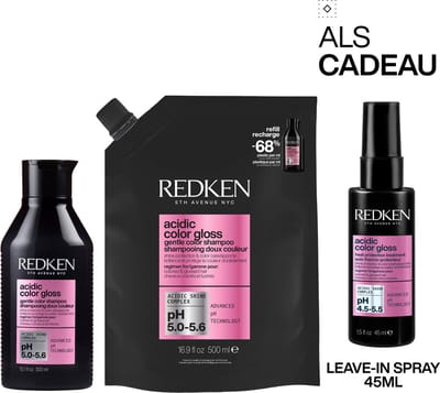 Redken Acidic Color Gloss Duo + Cadeau - Shampoo 300ml & Refill shampoo 500ml + Leave-in Spray 45ml Cadeau - Gekleurd Haar