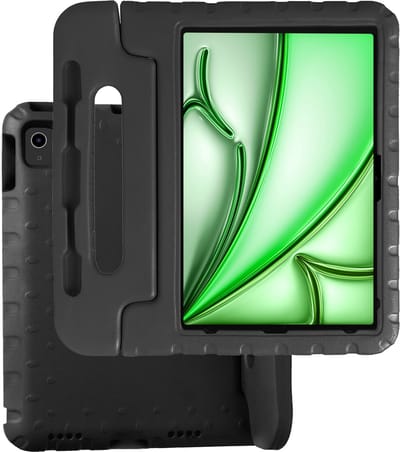Hoesje Geschikt voor Apple iPad Air 6 (2024) - 13 inch - 6e Generatie - M2 - Kinderhoes Shockproof Bumper - Kidsproof Case - Tablet Hoes - Kinder Hoes Cover - Zwart