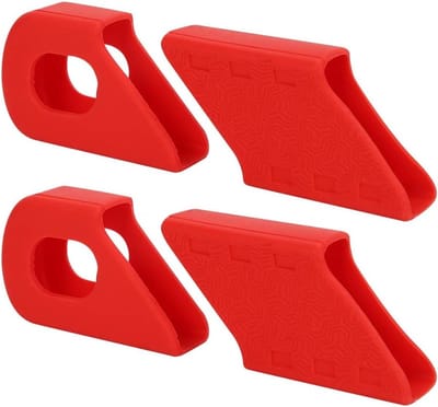 Topkwaliteit Siliconen Anti-kras en Anti-shock Beschermende Case voor Fiets Crank - 4 Delige Set Crank Protector in Rood met Duurzame Bescherming en Eenvoudige Installatie