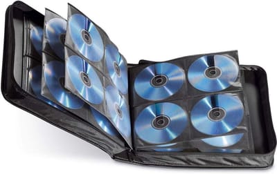 CD Bag for 208 Discs Storage Space Saving Office Living Room Home Transport Cover Black - Hama 00033835.