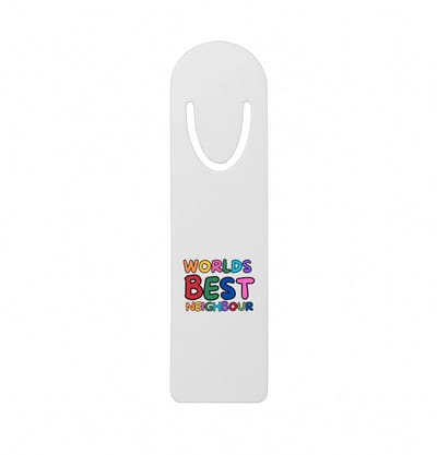Hacebo® - world's best neighbour metalen boekenlegger - Buurman - beste buurman - verjaardagscadeau - kado - gift Bladwijzer boekenleggers - 12.7 cm x 3.2cm