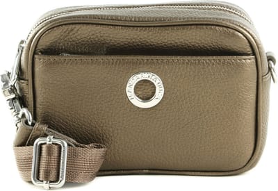 MANDARINA DUCK Leren Schoudertas Gordeltas Mellow Lux Camera Bag Bronzo Brons