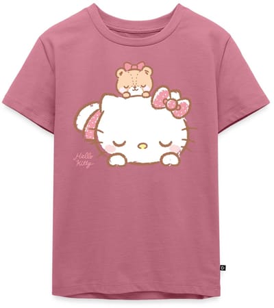 Hello Kitty Met Teddy Op Haar Rug Premium T Shirt Kinderen