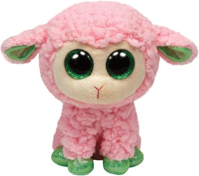 Pluche Lammetje - Knuffeldier Collectie - Cadeau Idee - Grote Ogen - 15 cm - Roze