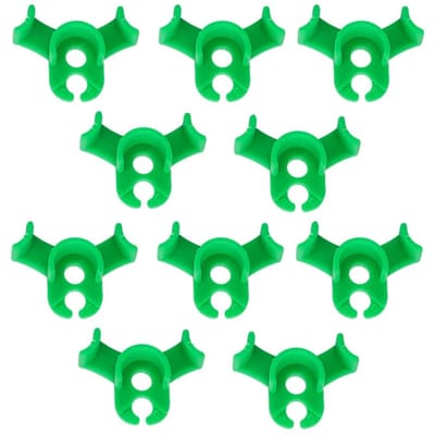 Lot de 50 ou 10 supports en plastique pour plantes, cadre de pile, serre, support de plante à fleurs d'intérieur, pinces de formation pour cintreuses de plantes, accessoires de jardin 10PCS vert