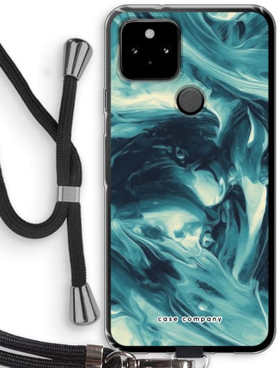 Case Company® - Hoesje met koord geschikt voor Google Pixel 5 hoesje met Koord - Dreaming About Whales - Telefoonhoesje met Zwart Koord - Bescherming aan alle Kanten en Over de Schermrand