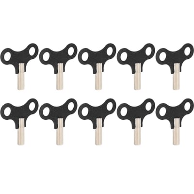 10 stuks stalen wandkloksleutels voor het opwinden van klokken, mechanische bureauklokken, sleutelreparatie-accessoire white
