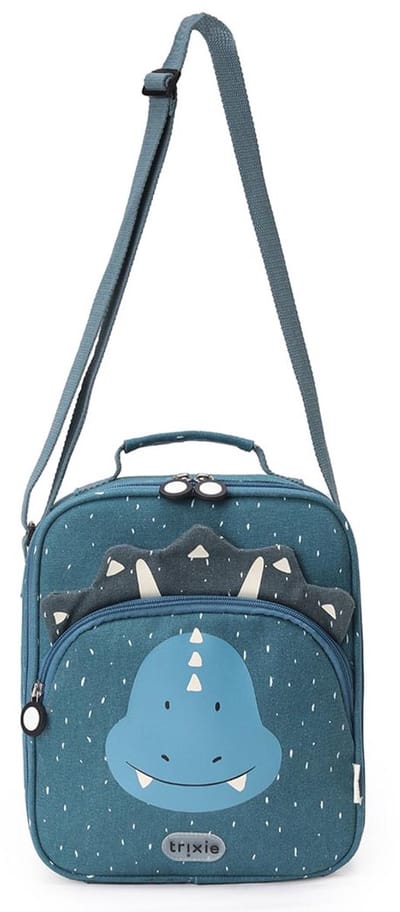 Trixie | Thermische Lunchtas – Mr. Triceratops – Gerecycleerd katoen – Houdt eten vers – Met draagriem & naamlabel – Ideaal voor kinderen