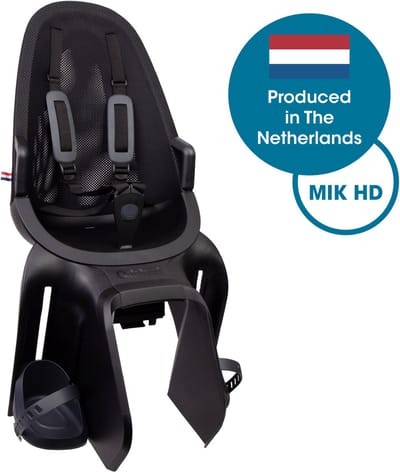 Qibbel Air Fietsstoeltje Achter MIK-HD bevestiging - Fietszitje - Midnight Black