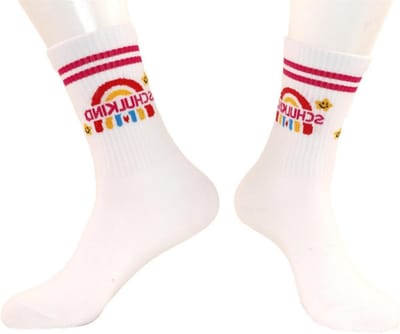 Sokken voor scholieren maat 25-34, katoenmix, regenboogsterren, cadeau meisjes.