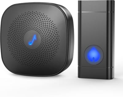 Draadloze Deurbel - Zonder Snoer - Veilig Ontvangen - 400m Bereik - Compact Ontwerp - Zwart