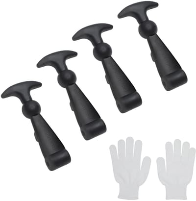 Dailygoods- Kaphouder - 4 Stuks - Elastische Kaphouder - Flexibele T-Greephaspe - Voor Gereedschapskisten - Voertuigmotoren - 12 cm