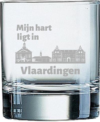 Gegraveerde Whiskeyglas 20cl Vlaardingen