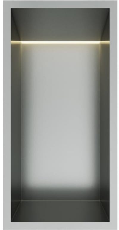 Hotbath &More Inbouwnis - 30 x 15 x 10 cm - met LED-verlichting - RVS 316
