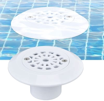 Dailygoods- Vloeraftap Duurzaam Plastic - Zwembadafvoer - Wateruitlaat - Antiklontervorming - Eenvoudig te installeren - Afmetingen 10,3x5,4 cm