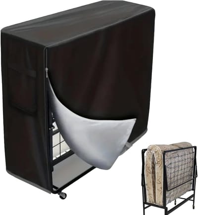 Opklapbedhoes - Bedhoes Opklapbaar - Bescherming Buiten - Waterdicht Stofwerend - 130 x 305 x 99 cm - Zwart
