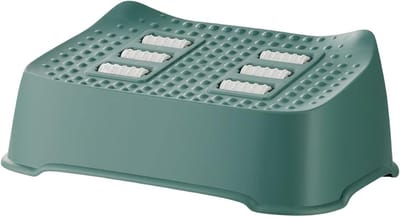 Ergonomische Voetsteun - Voetenbank Bureau - Comfortabel Zitten - Massageoppervlak met Rollen - 32x23x14.5 cm - Groen