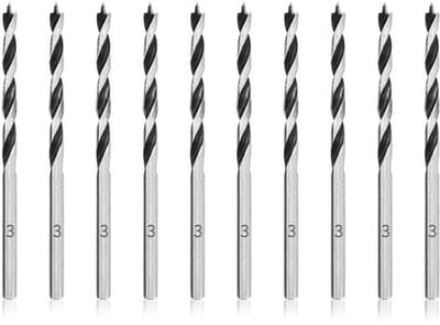 Houtboren 3mm - 10st Set - Professionele Twist Boren - Spiraal Houtboor - Brad Point - Koolstofstaal voor Duurzaamheid - Boor