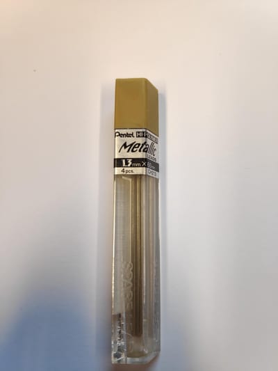 Pentel Vulpotlood Vulling 1.3mm x 60 mm Goud 4 Stuks