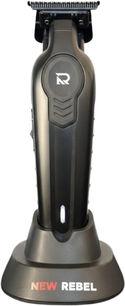 NEW REBEL Professional Barber Trimmer - Baardtrimmer - Carbonstalen T-Blade - Zwart - Trimmer Mannen