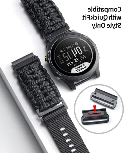Robuuste Nylon Paracord Vervangband voor Garmin Horloge - 20MM/22MM/26MM - Militaire Sportband voor Snelle Bevestiging en Comfortabel Draaggemak