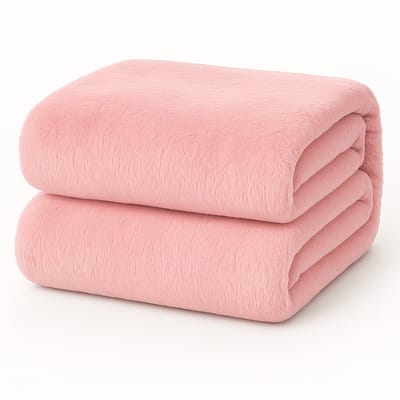Decoware Teddy Fleece Hoeslaken 140x200 cm - Roze - Warm & Extra Zacht - Matrashoogte tot 30 cm