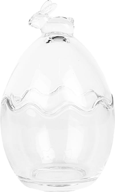 Clayre & Eef Glazen potje Ø 11x17 cm Transparant Glas