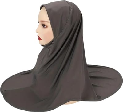Bovista Hoofddoek - Hijab - Dames - Abaya - Sjaal - Islamitische Kleding - Moslim Kleding - Alhamdulillah - Donkergrijs
