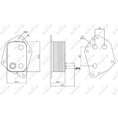 Olie radiator, motorolie NRF 31159