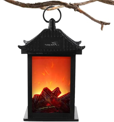 Led Vlam Lantaarn - Sfeerlicht Decoratie - Gezellige Sfeer Creëren - Realistisch Vlameffect - 119 cm Hoog - Meerkleurig
