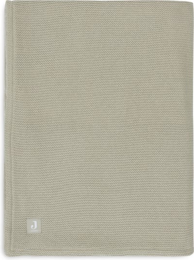 Jollein - Deken Ledikant 100x150cm Basic Knit - Dekentje Baby - Olive Green/Fleece