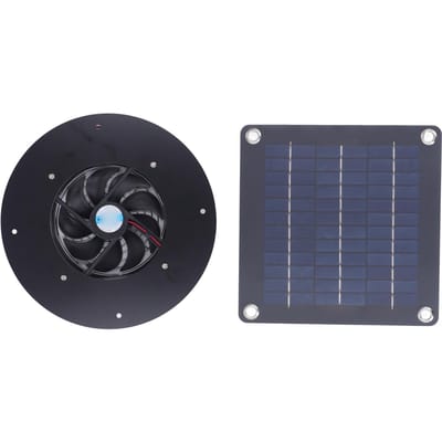 Zonnepaneel Ventilator Afvoerlucht Ventilatie Warmteafvoer Ventilator Gereedschap voor Kas Schuur 50W black