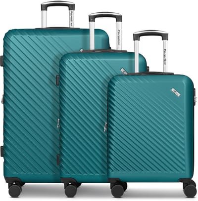 CHECK.IN Paradise 2.0 4 wielen Kofferset 3-delig met uitbreidingsplooi - Harde bagage - Combinatieslot - smaragd green