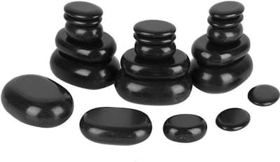 Set van 20 Basalt Massage Stones voor Professionele Hotstone Massage en Ontspanning in de Spa en Thuis