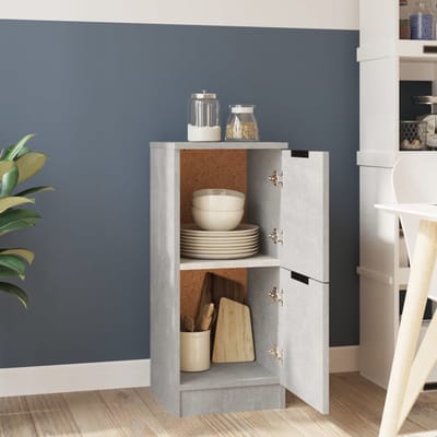 vidaXL - Dressoir - 30x30x70 - cm - bewerkt - hout - betongrijs