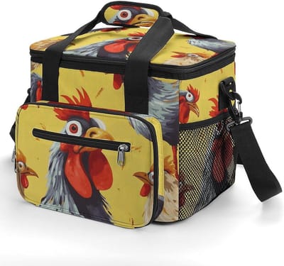 Camping Koeltas - Picknick Ijspak - Outdoor Maaltijden - Grote Capaciteit - 2997 cm - Kip Print
